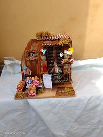 presepe lavorazione artigianale scena venditore di