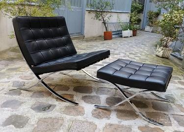 KNOLL Studio BARCELONA, Mai Usata in pelle nera