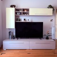 Mobile TV parete attrezzata – Legno chiaro 240cm