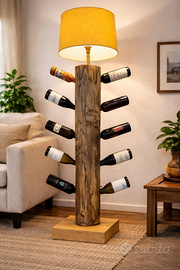 Lampada portabottiglie in castagno - 150cm
