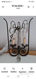 lampadario ferro battuto anni 40