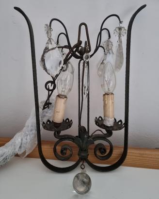 lampadario ferro battuto anni 40