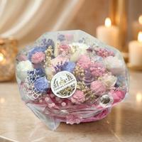 Bouquet Artigianale Fiori di Cera e Fiori Secchi