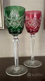 Calici in Cristallo di Boemia incamiciato