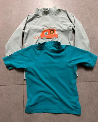 Coppia magliette mare bambino 3/4 anni Nabaiji