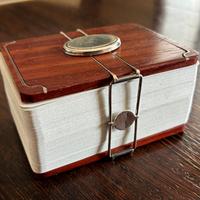 Portacarte vintage per 2 mazzi in argento 925