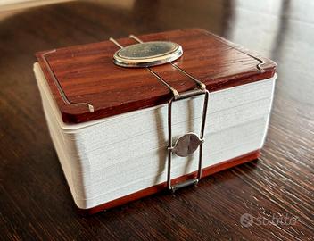 Portacarte vintage per 2 mazzi in argento 925