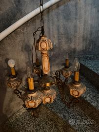 Lampadario Capodimonte Vintage