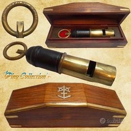 Antico Fischietto Gigante Apribottiglie Ottone