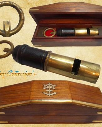 Antico Fischietto Gigante Apribottiglie Ottone