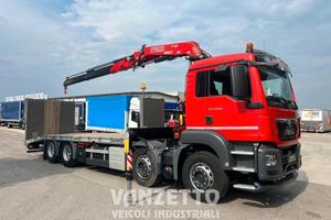 MAN 35.360 PIANALE €6 4 ASSI CON GRU FASSI / CARRE