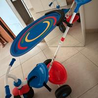 Triciclo per bambini con manico e parasole