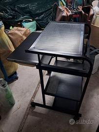 Porta PC/ mobiletto nero da computer 