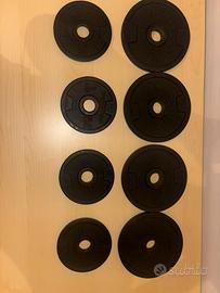 4 dischi da 2 kg, 4 dischi da 1 kg 28 mm