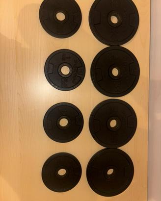 4 dischi da 2 kg, 4 dischi da 1 kg 28 mm