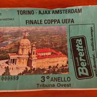 Biglietto stadio finale Coppa Uefa Torino Aiax