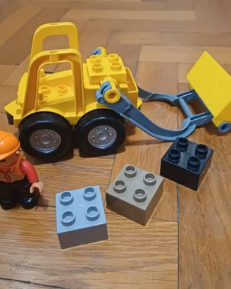 Set Lego Duplo con ruspa gialla e accessori