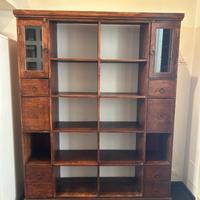 Libreria  in teak , etnica , originale .