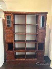 Libreria  in teak , etnica , originale .