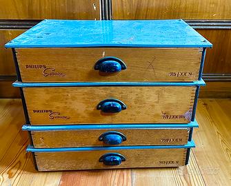 VINTAGE CASSETTIERA PHILIPS SERVICE