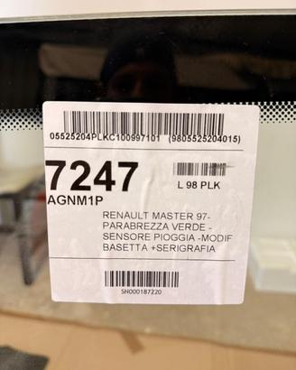 Parabrezza Renault Master 97