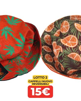  cappelli bucket reversibili nuovi 15€ 2 pezzi 