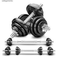 Set manubri + barra  bilanciere 20kg