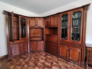 Mobile soggiorno angolare in legno massello