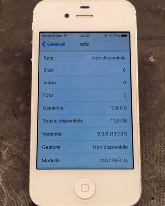 iPhone 4S 16GB bianco white