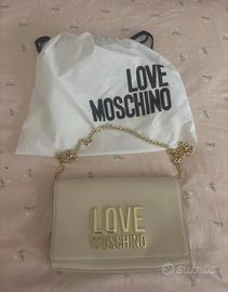 Borsa tracolla moschino beige