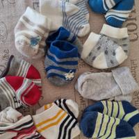 10 paia calzini neonato in spugna/cotone 