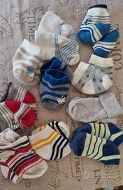 10 paia calzini neonato in spugna/cotone 