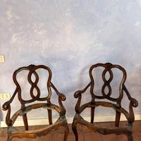 Coppia sedie in noce fine ’800 restaurate – seduta