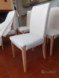 6 Sedie con fodera in cotone 