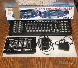 Lotto strumenti audio luce dj mixer faro led stand