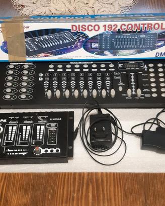 Lotto strumenti audio luce dj mixer faro led stand