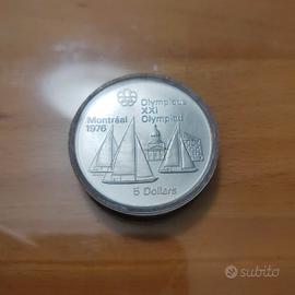 Moneta Argento 1976 Canada Olimpiadi di Montreal 