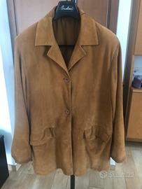 Giacca da donna in vera pelle scamosciata