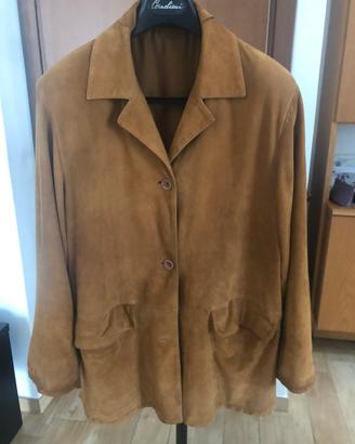 Giacca da donna in vera pelle scamosciata