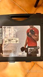 Manubri regolabili 20 kg con valigetta