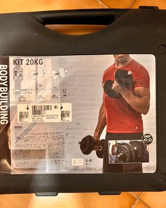 Manubri regolabili 20 kg con valigetta