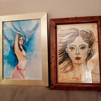 2 dipinti acquerelli  