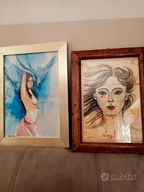 2 dipinti acquerelli  
