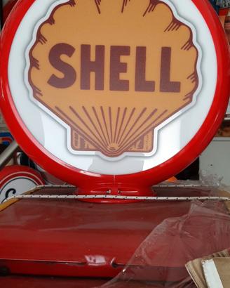 globo shell distributore pompa  benzina anni 5