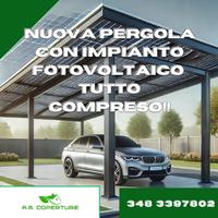 Pergola con impianto fotooltaico