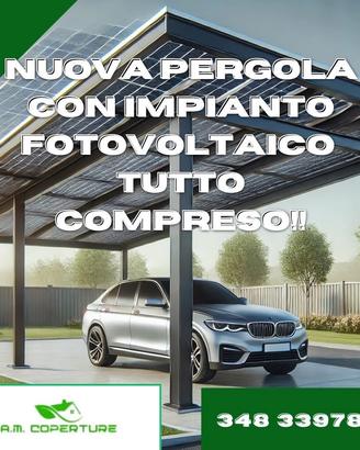 Pergola con impianto fotooltaico