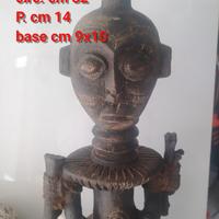 ANTICA UNICA MASCHERA E STATUE AFRICANE MOGANO