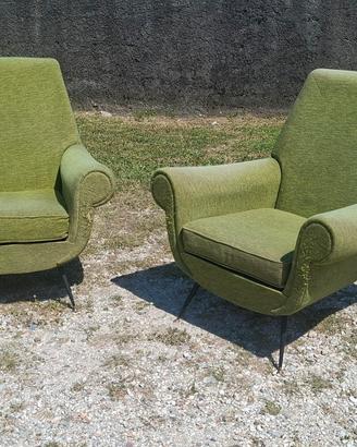 Coppia di poltrone Gigi Radice per Minotti anni 50