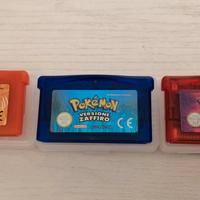 POKEMON 3 CARTUCCE GAMEBOY ADVANCE 