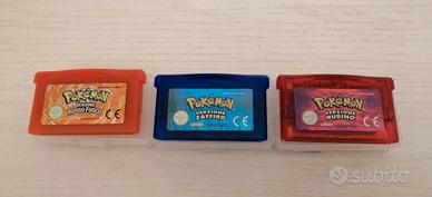 POKEMON 3 CARTUCCE GAMEBOY ADVANCE 
